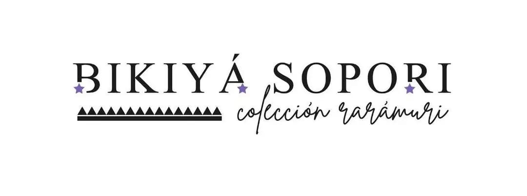 Logotipo de Bikiyá Sopory, colección rarámuri Tres Estrellas.
